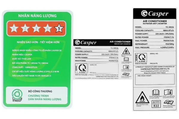 Máy lạnh Casper Inverter 2 HP TC-18IS36 - Ảnh 3